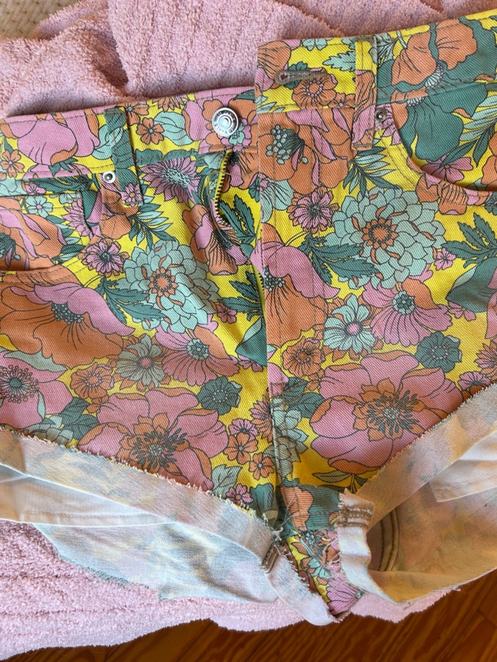 wild fable Yellow Multi Floral High Waist Shorts